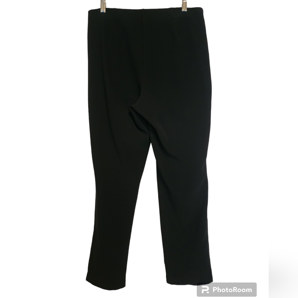 Travel Smith black elastic waistband Straight Leg Pants 32120 style SZ Lg Pet